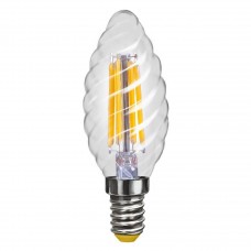 Лампа светодиодная Voltega E14 4W 2800К свеча витая прозрачный VG10-CC1E14warm4W-F 7002