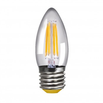 Лампа светодиодная E27 4W 2800К свеча прозрачная VG10-C1E27warm4W-F 8334 (Германия)