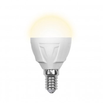 Лампа светодиодная (09443) E14 6W 3000K шар матовый LED-G45-6W/WW/E14/FR/S (Китай)