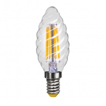 Лампа светодиодная E14 4W 2800К свеча витая прозрачная VG1-CC1E14warm4W-F1 5711 (Германия)
