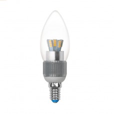 Лампа светодиодная Uniel (07891) E14 5W 4500K свеча прозрачная LED-C37P-5W/NW/E14/CL