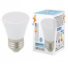 Лампа декоративная светодиодная (UL-00005804) Volpe E27 1W 6000K матовая LED-D45-1W/6000K/E27/FR/С BELL