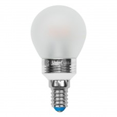 Лампа светодиодная Uniel (UL-00000801) E14 5W 3000K шар матовый LED-G45P-5W/WW/E14/FR ALC02SL