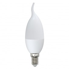 Лампа светодиодная Volpe (UL-00000307) E14 6W 4100K свеча на ветру матовая  LED-CW37-6W/NW/E14/FR/O