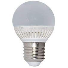 Лампа светодиодная Наносвет E27 5W 2700K шар матовый LC-G-5/E27/827 L117