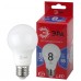 Лампа светодиодная ЭРА E27 8W 6500K матовая LED A60-8W-865-E27 Б0048502 (РОССИЯ)