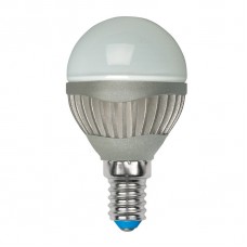 Лампа светодиодная Uniel (07110) E14 4W 3000K шар матовый LED-G45-4W/WW/E14/FR