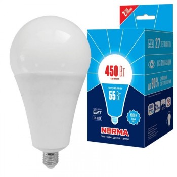 Лампа LED сверхмощная Volpe E27 55W 4000K матовая LED-A140-55W/4000K/E27/FR/NR UL-00005614 (КИТАЙ)