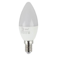 Лампа светодиодная ЭРА E14 6W 2700K матовая ECO LED B35-6W-827-E14