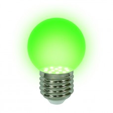 Лампа светодиодная Uniel (04426) E27 0,65W Green шар зеленый LED-G45-0,65W/GREEN/E27