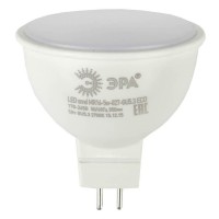 Лампа светодиодная ЭРА GU5.3 5W 4000K матовая ECO LED MR16-5W-840-GU5.3