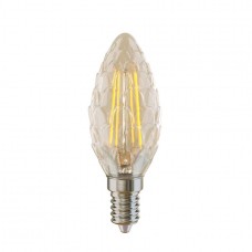 Лампа светодиодная Voltega E14 4W 4000К свеча шишка прозрачная VG10-P1E14cold4W-F 5487