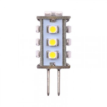 Лампа светодиодная (03973) G4 0,9W 6500K кукуруза прозрачная LED-JC-12/0,9W/DW/G4 75lm (Китай)