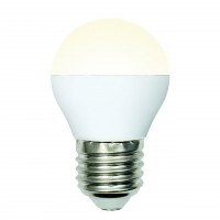 Лампа светодиодная Uniel (UL-00002377) E27 6W 3000K шар матовый LED-G45-6W/WW/E27/FR/MB PLM11WH