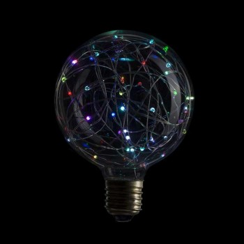 Лампа светодиодная E27 1,5W RGB шар прозрачный 057-073 (Китай)