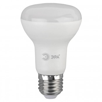 Лампа светодиодная ЭРА E27 8W 6500K матовая LED R63-8W-865-E27 R Б0045336 (РОССИЯ)