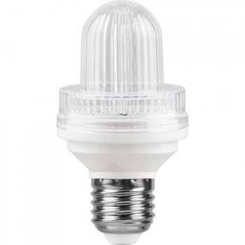 Лампа-строб светодиодная E27 2W 6400K Вздутая Матовая LB-377 25929 (Россия)