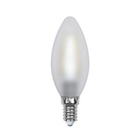 Лампа светодиодная Uniel (UL-00000305) E14 6W 3000K свеча матовая LED-C35-6W/WW/E14/FR PLS02WH