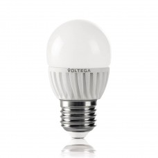 Лампа светодиодная Voltega E27 6.5W 4000К шар матовый VG1-G2E27cold6W 5724