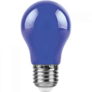 Лампа светодиодная Feron E27 3W синий Шар Матовая LB-375 25923 (Россия)
