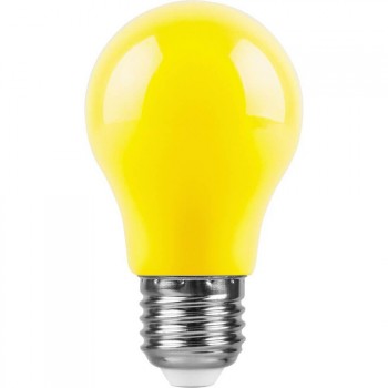 Лампа светодиодная Feron E27 3W желтый Шар Матовая LB-375 25921 (Россия)