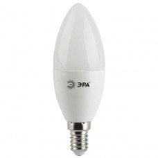 Лампа светодиодная ЭРА E14 5W 4000K свеча матовая LED B35-5W-840-E14