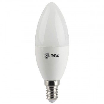 Лампа светодиодная ЭРА E14 5W 4000K свеча матовая LED B35-5W-840-E14 (Россия)