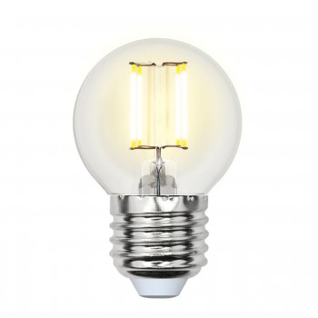 Лампа светодиодная (UL-00002208) E27 6W 4000K шар прозрачный LED-G45-6W/NW/E27/CL GLA01TR (Китай)