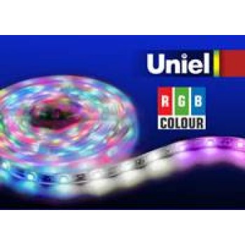 Светодиодная лента Uniel (04878) 5M RGB 72W ULS-5050-60LED/m-10mm-IP65-DC12V-14,4W/m-5M-RGB (Китай)