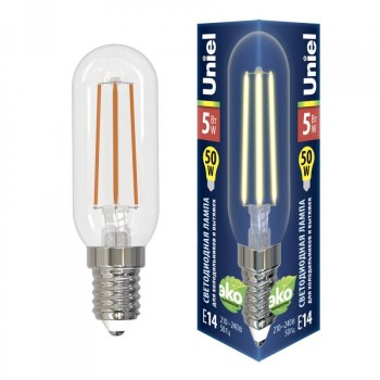 Лампа светодиодная Uniel E14 5W 3000K прозрачная LED-Y25-5W/3000K/E14/CL GLZ04TR UL-00007129 (КИТАЙ)