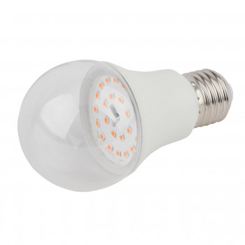 Лампа светодиодная для растений ЭРА E27 11W 2150K прозрачная FITO-11W-Ra90-E27 (Россия)