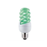 Лампа энергосберегающая Paulmann Е27 15W спираль зеленая 88089