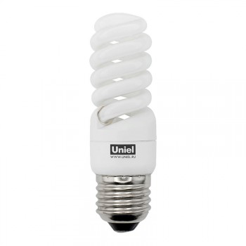 Лампа энергосберегающая (01161) Uniel E27 12W 2700K спираль матовая ESL-S41-12/2700/E27 (Китай)
