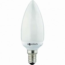 Лампа энергосберегающая Novotech E14 11W 4100К свеча матовая 321045