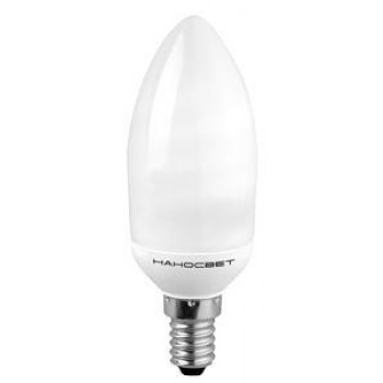 Лампа энергосберегающая Наносвет E14 9W 2700K матовая ES-CDC09/E14/827 Е063 (Россия)