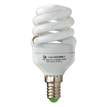 Лампа энергосберегающая Наносвет E14 11W 2700K матовая ES-SPU11/E14/827 E083 (Россия)