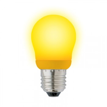 Лампа энергосберегающая (02977) E27 9W Yellow шар желтый ESL-G45-9/YELLOW/E27 (Китай)