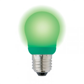 Лампа энергосберегающая (03039) E27 9W Green шар зеленый ESL-G45-9/GREEN/E27 (Китай)
