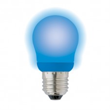Лампа энергосберегающая Uniel (03099) E27 9W Blue шар голубой ESL-G45-9/BLUE/E27